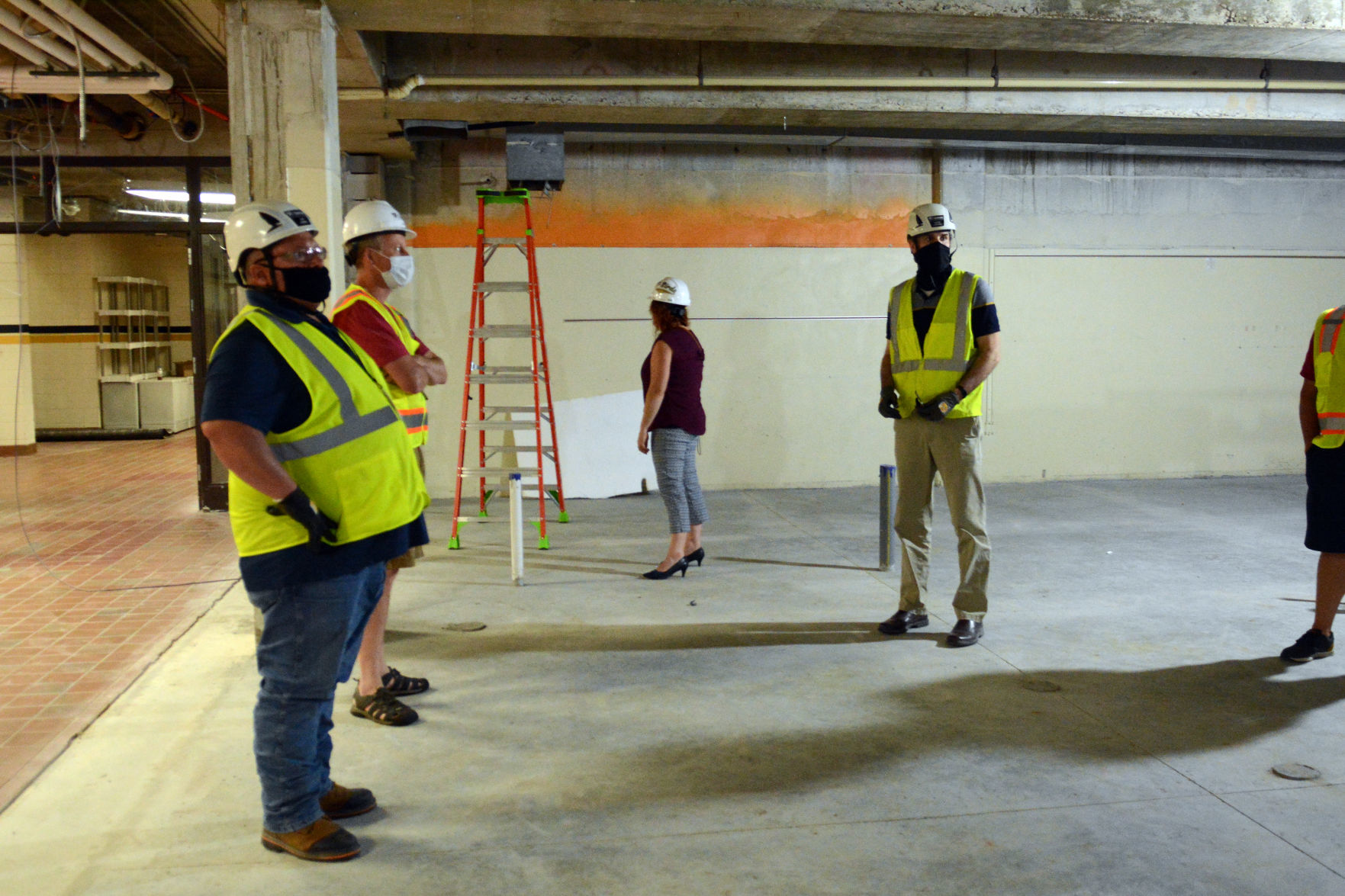 Baraboo middle school construction tour, June 23, 2020
